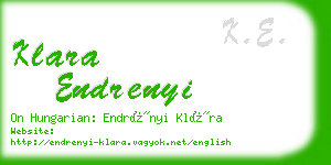 klara endrenyi business card